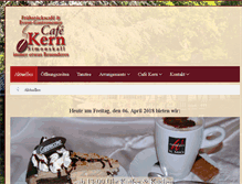 Tablet Screenshot of cafe-kern.de